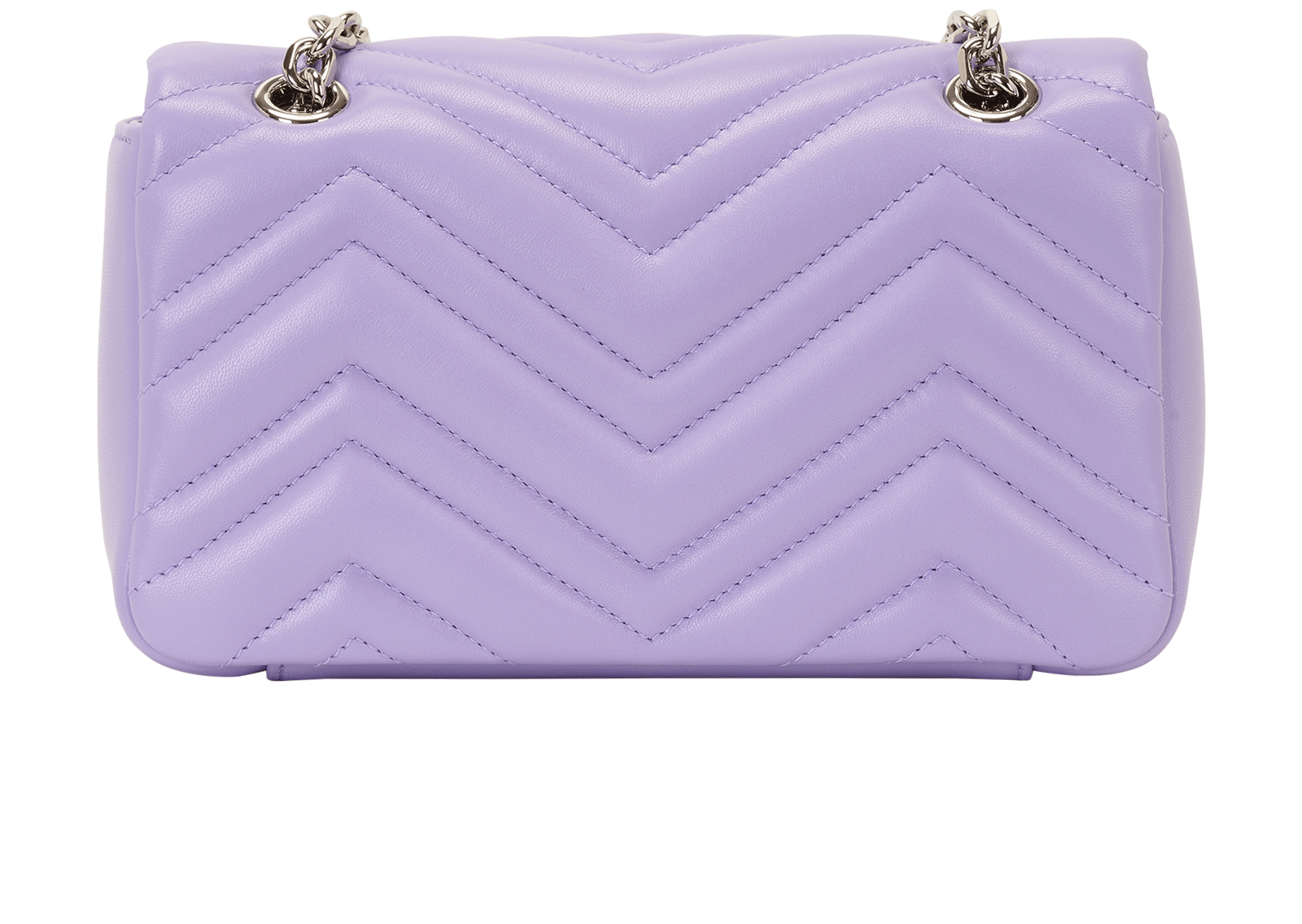 Small GG Marmont Shoulder Bag, &pound;995, Handbags, Purple, Leather, Back view